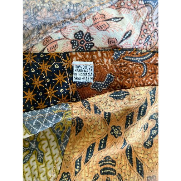 NEW NWT Jaded Gypsy Patchwork Midi Dress High Neck Gold/Brown Size S/M - Picture 4 of 4